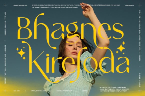 Bhagnes Kirefoda: A Serif Font for Crafters and Product Creators