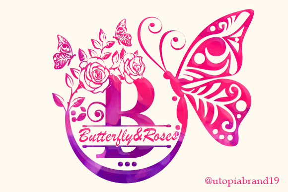Butterfly and Roses: A Decorative Font for Business Branding