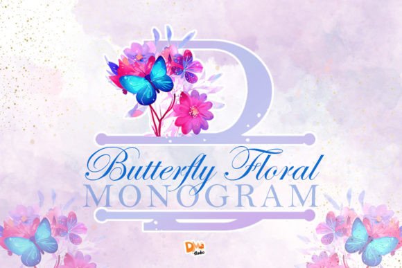 Butterfly Floral Monogram: A Versatile Font for Editorial Design