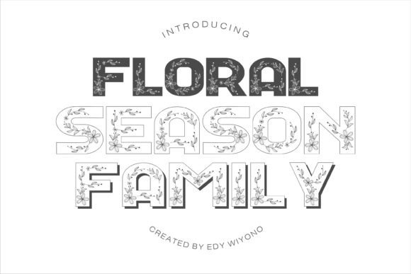 Floral Season Family: A Decorative Font for Digital Design