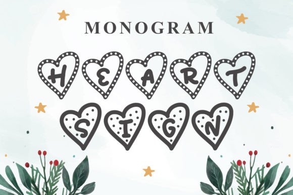 Monogram Heart Sign: A Font That Speaks Love